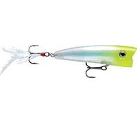 Rapala - Leurre de Pêche X-Rap Pop - Matériel de Pêche avec Grande Bouche Concave - Leurre Pêche d'Eau Douce et Mer - Profondeur de Nage Surface - 7cm / 11g - Fabriqué en Estonie - Chartreuse Ghost