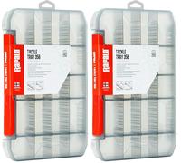 Rapala - Matériel de Pêche - Tackle Tray 356 - Boite de Pêche Robuste - Taille 35,6 x 22,7 x 4,8 cm - Fabriquée en Finlande, White Red (Lot de 2)
