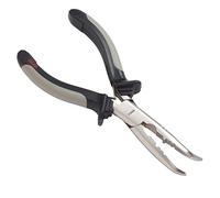 Rapala – Pince de pêche Curved Fisherman's Pliers, bec coudé, acier nickelé, 16,5cm Gris/Noir