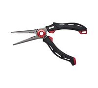Rapala - Pince de Pêche RCD Mag Spring Pliers - Matériel de Pêche avec Mâchoires en Acier Inoxydable - Article de Pêche avec Ressort Solide - Poignées Ergonomiques Soft Grip - 18 cm - Noir/Rouge
