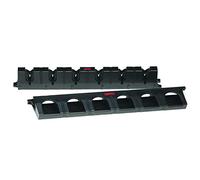 Rapala - Porte Canne à Pêche Lock'n Hold Rod Rack - Support Canne à Pêche pour 6 Cannes - Ratelier Canne à Pêche en Plastique - Fixation Horizontale ou Verticale - Mâchoires Souples - Noir