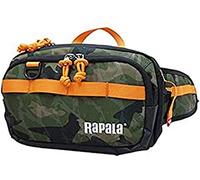 Rapala - Sac de Pêche Jungle Hip Pack - Sac Pêche Format Ceinture - Pour Accessoires - Compartiment Principal Zippé - Poches Latérales - Sangle de Hanche - Points d'Attache - 32x21x13cm - Vert/Jaune