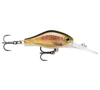 Rapala - Leurre de Pêche Shadow Rap Fat Jack - Construction Plastique - Leurre Pêche d'eau Douce Flottant - Profondeur de Nage 3m - Taille 4cm / 4g - Fabriqué en Estonie - Live Brown Trout
