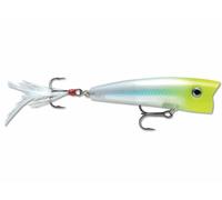 Rapala - Leurre de Pêche X-Rap Pop - Matériel de Pêche avec Grande Bouche Concave - Leurre Pêche d'Eau Douce et Mer - Profondeur de Nage Surface - 7cm / 11g - Fabriqué en Estonie - Chartreuse Ghost