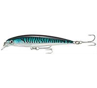 Rapala - Leurre de Pêche X-Rap Saltwater - Matériel de Pêche pour les Gros Prédateurs - Leurre Pêche Mer Tout Poisson - Prof de Nage 1.2-1.8m - 10cm / 13g - Fabriqué en Estonie - Silver Blue Mackerel