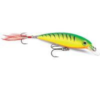 Rapala - Leurre de Pêche X-Rap - Matériel de Pêche d'Eau Douce - Leurre Pêche avec Profil 3D, Teaser Plumes et Brill - Profondeur de Nage 1.2-1.8m - 10cm / 13g - Fabriqué en Estonie - Firetiger UV