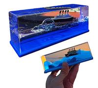 RAPANDA Titanic Cruise Ship Fluid Drift Bottle, Ornement de Bureau de Bateau de Croisière, Décoration de Bateau de Croisière en Acrylique, Ornement de Bureau de Bouteille de Dérive Fluide