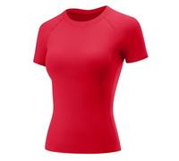 Rapbin T-Shirt de Sport à Manches Courtes et à Manches Longues pour Femme - Séchage Rapide - Respirant, Lot de 2 - Noir et Gris - Manches Courtes