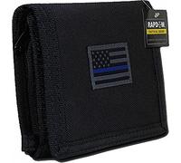 RAPDOM T105-tbl-blk Portefeuille Tactique, ThinBlueLine, Homme, Ligne Bleue Fine, Noire, 4.75" x 3.5" x .75"