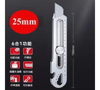 Rapduty-Couteau Utilitaire En Acier Inoxydable,Coupe-Boîte Multifonction,Ouvre-Bouteille,18 Ouvre-Bouteille,Règle À Vis,Entrepôt,Tout Usage,6 En 1 - Type 1knife 25mm