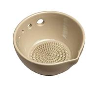 Râpe à ail - 5 trous - Outil de hachoir et d'herbes - Râpe alimentaire en céramique et bol de service à salade pour gingembre, chocolat, zeste de citron et légumes - Gadget de cuisine économe