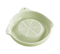 Râpe à ail - Assiette culinaire pour pâte lisse | Porcelaine robuste avec zone de râpe texturée, écrase efficacement l'ail, le gingembre et le raifort frais, 13,5 x 13,5 cm