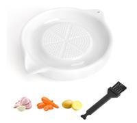 Râpe à ail circulaire en céramique avec brosse