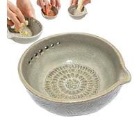 Râpe à ail en céramique - Décapant à herbes 2 en 1 avec râpe intégrée pour une préparation facile de la cuisine