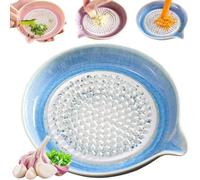 Râpe à ail en porcelaine multifonction pour ail, râpe à gingembre faite à la main, ustensiles de cuisine et gadgets, pour légumes, fruits et fromage (bleu)