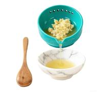 Râpe à ail faite main avec bac de récupération 2 en 1 pour fromage, citron, noix de muscade, parmesan, 5 tailles de trous, résine, 7 x 7 cm (I)