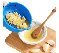 Râpe à ail faite main avec bac de récupération 2 en 1 pour fromage, citron, noix de muscade, parmesan, 5 tailles de trous, résine, 7 x 7 cm (G)