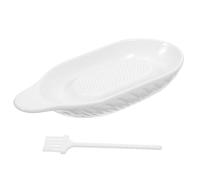 Râpe à Ail Manuelle en Céramique avec Poignée Ergonomique | Broyage Fin Rapide, Brosse de Nettoyage Incluse, Goût Non Métallique, Compatible Lave-vaisselle, pour Cuisiniers Maison