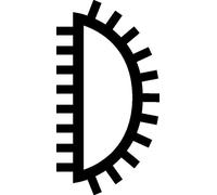 Râpe à cabochon DIN 7263 D L.200mm Q.24 x 5mm Taille 2 semi-brd.2K-Ergo PROMAT