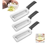 Râpe À Chou, Lot de 3 Couteau À Râper En Acier Inoxydable, Râpe À Double Lame Avec Poignée Antidérapante, Coupe-Légumes Multifonctionnel Pour Carottes Pommes De Terre Et Choux