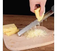 Râpe à citron en acier inoxydable | Râpe à parmesan [32,5 cm] | Râpe à gingembre | Râpe à zeste multifonctionnelle | Râpe à noix de muscade avec protection & brosse de nettoyage | Râpe à raboter pour 