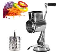 Râpe à fromage à manivelle - Coupe-tambour en acier inoxydable, outil multifonction à main pour râper | cuisine, légumes, fromage, fruits, chocolat, noix, racines, cuisson, pâtisserie, déchiquetage