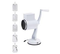 Râpe à fromage avec manivelle, râpe à tambour manuelle avec 5 feuilles de tambour en acier inoxydable, râpe à légumes pour fromage, concombre, carottes, noix