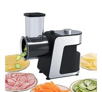 Râpe à fromage électrique 1000 W et coupe-légumes - Machine à salade multiple avec 5 cônes interchangeables pour fromage, concombre, carotte - Idéal pour déchiqueteuse de fruits et légumes