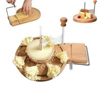Râpe à fromage en bois de hêtre à épaisseur réglable - Râpe Tête de Moine et Girolle pour fromages à pâte dure, semi-dure et molle, outil à râper le chocolat avec base en bois (sans couvercle)