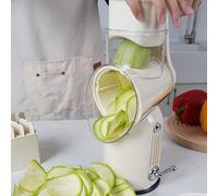 Râpe à fromage Gourmet, râpe à fromage rotative avec poignée, hachoir de cuisine avec boîte de rangement pour lames, mixeur sur socle, coupe-légumes multifonction, pour concombres et pommes de terre
