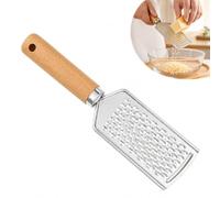 Râpe à Fromage Manuelle Fine en Acier Inoxydable avec Manche en Hêtre, 22 x 6 cm, Râpe Parmesan pour Agrumes, Chocolat, Gingembre et Muscade