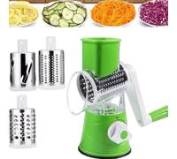Râpe À Fromage Rotative 3 En 1, Coupe-légumes Rond Manuel Avec Poignée, Râpe Multifonction Pour Fromage, Carottes, Pommes De Terre, Noix, Fruits Et Légumes, Rouge Green