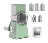 Râpe à fromage rotative 6 en 1 avec lame à dés machine à découper manuelle pour légumes fruits et fromage