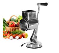 Râpe à fromage rotative en acier inoxydable avec base ventouse, râpe manuelle pour râper, déchiqueter et trancher sans effort