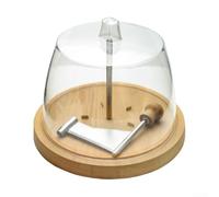 Râpe à fromage rotative en bois avec couvercle | Fonctionne sur du fromage à pâte dure, des blocs de chocolat, des noix, pour une préparation culinaire polyvalente
