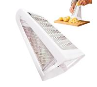 Râpe à gingembre double face avec surfaces de râpe en acier inoxydable et pied antidérapant - Râpe ergonomique pour gingembre, ail, chocolat, noix, maison, restaurant, camping, cuisine