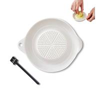 Râpe À Gingembre En Céramique, 10,8 X 9 X 2 cm, Design À Petites Dents, Multifonction, Râpe Multifonction Manuelle En Porcelaine Passe Au Micro-Ondes Et Lave Vaisselle