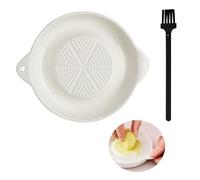 Râpe À Gingembre en Céramique Avec Mini Brosse, Multifonction Rape À Ail Design À Petites Dents Facile À Nettoyer, Râpe À Gingembrepour Moudre Le Gingembre, L'ail, La Purée de Pommes de Terre