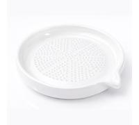 Râpe à Gingembre en Céramique Blanche, Multifonctionnelle avec Petites Dents, Idéale pour Ail, Oignon, Chocolat et Fromage, 12x11 cm, Pratique et Facile à Nettoyer