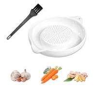 Râpe à gingembre en céramique - Dents tranchantes avec brosse - Passe au lave-vaisselle - Pour ail, muscade, céleri, carottes, etc. (style 1)