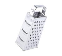 Râpe à légumes à 4 côtés en acier inoxydable avec poignée plate, passe au lave-vaisselle, outil de cuisine robuste pour trancher et déchiqueter