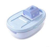 Râpe à légumes manuelle avec lame en acier inoxydable pour râper et trancher les carottes, pommes de terre et salades vertes, design compact pour un rangement facile (bleu)