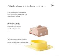 Râpe à légumes manuelle avec lame multifonction en acier inoxydable pour déchiquetage et tranchage pour carottes, pommes de terre et divers légumes frais (jaune)
