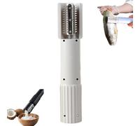 Râpe à noix de coco électrique, 2026 nouvelle râpe à noix de coco portable à main, râpe rotative anti-éclaboussures pour cuisine, boutique, restaurant, jus (White)