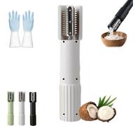 Râpe à noix de coco électrique, version améliorée 2026, portable et sans fil, avec système anti-éclaboussures et lames rotatives en acier inoxydable. Idéale pour râper les noix (03#)