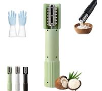 Râpe à noix de coco électrique, version améliorée 2026, portable et sans fil, avec système anti-éclaboussures et lames rotatives en acier inoxydable. Idéale pour râper les noix (01#)