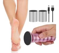 Râpe à pied électrique avec USB, éliminateur de callosités avec 60 papiers abrasifs, contrôle de la vitesse en continu pour soins des pieds à la maison
