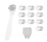 Râpe à Pied Pédicure, Rapeuse Pieds Anti-Callosités, Coupe Cors, Rasoir pour Talons, Professionnel Pédicure kit Outils avec 10 Lames Outil, Outil de Soin des Pieds
