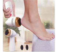 Râpe à Pieds Electrique 3 Têtes à Rouleaux 2 Vitesses Râpeuse Pieds Rechargeable Automatique Pédicure Electrique Soin des Pieds