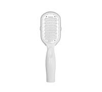 Râpe à Pieds Grand Format en Acier Inoxydable, avec Couvercle | Boîte de Collecte de Cutin, Prise Confortable, Accessoire de Pédicure, Blanc, pour Particuliers et Professionnels